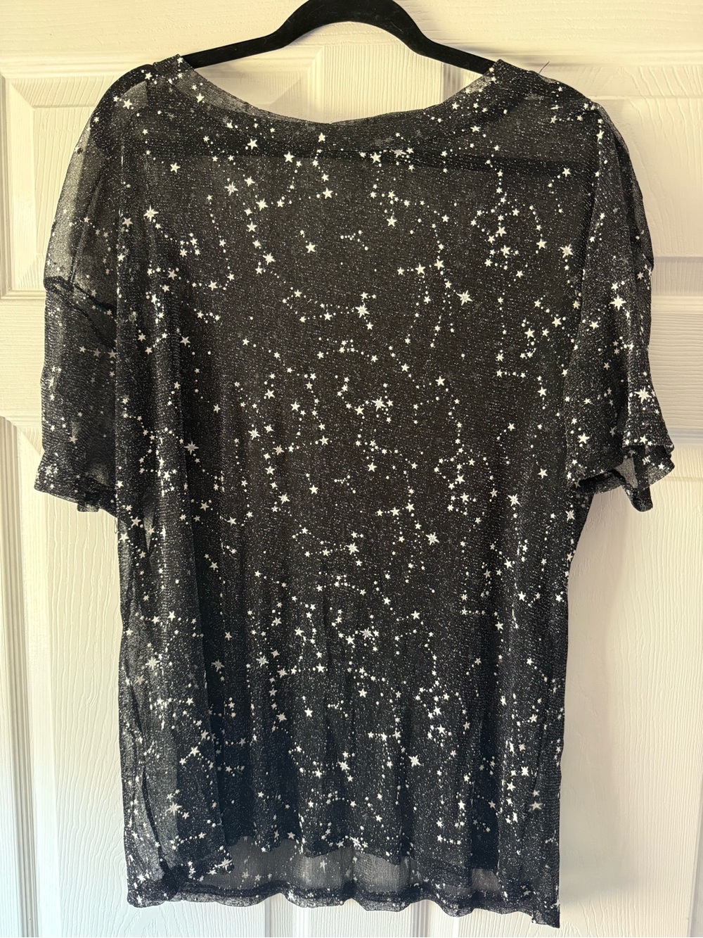 Shein black mesh oversized top size M